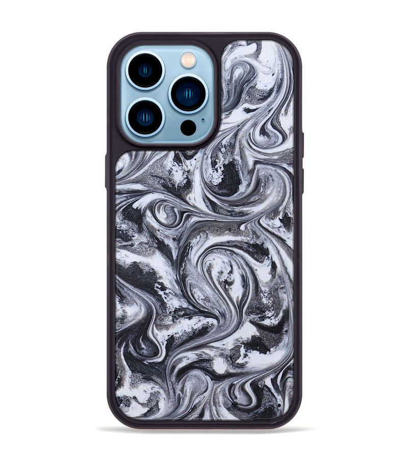 iPhone 14 Pro Max ResinArt Phone Case - Ludie (Black & White, 826406)