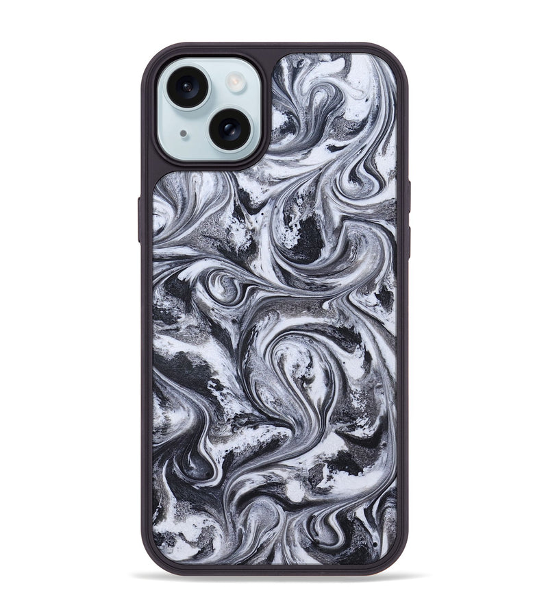 iPhone 15 Plus ResinArt Phone Case - Ludie (Black & White, 826406)
