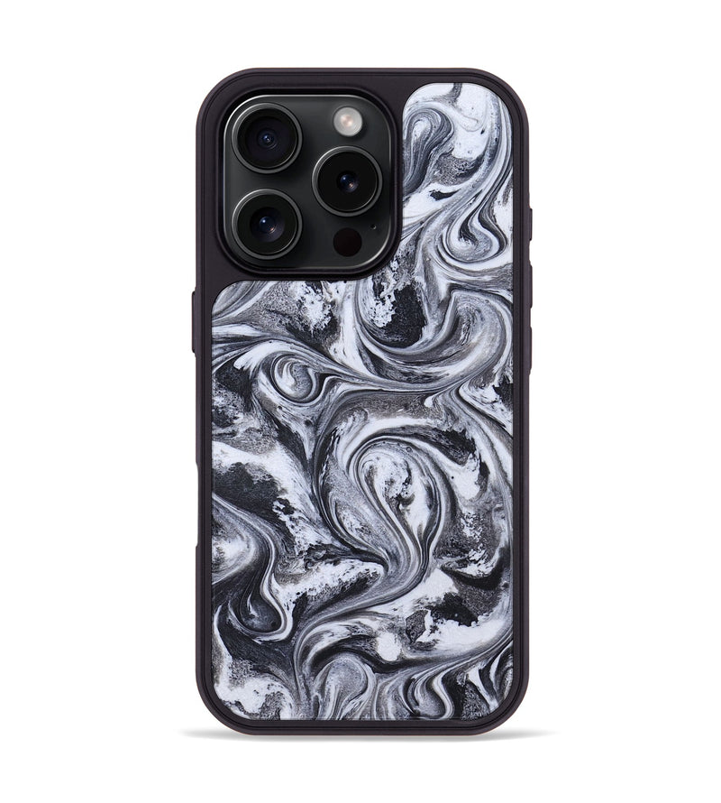 iPhone 16 Pro ResinArt Phone Case - Ludie (Black & White, 826406)