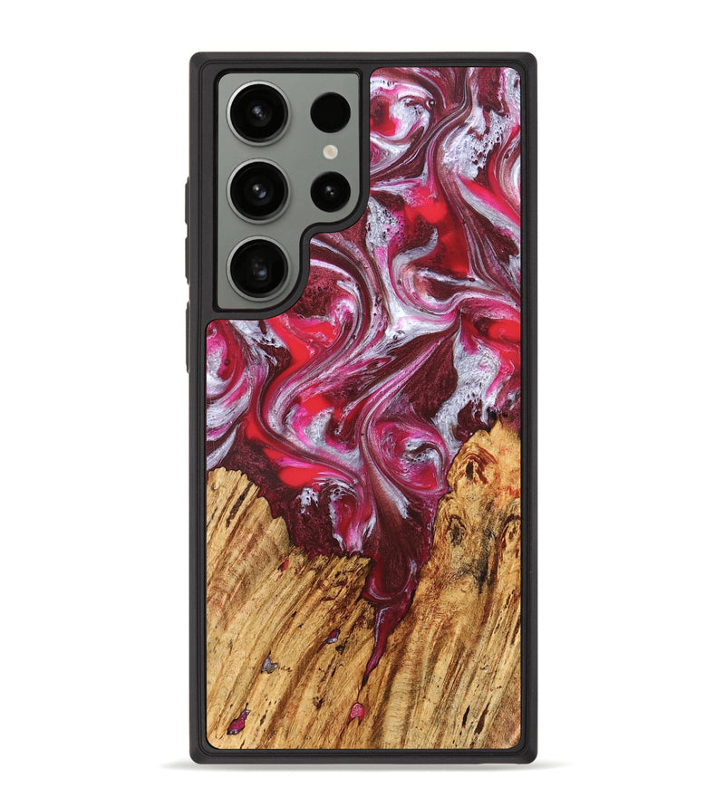 Galaxy S23 Ultra Wood Phone Case - Kadijah (Red, 826408)