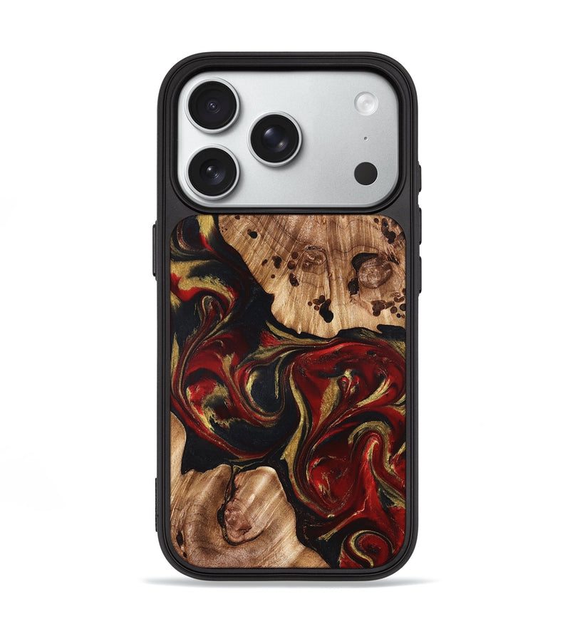 iPhone 18 Pro Wood Phone Case - Kunta (Red, 826409)