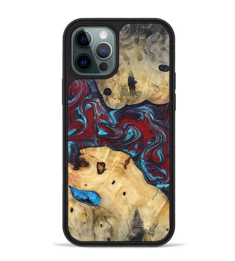 iPhone 12 Pro Max Wood Phone Case - Sibyl (Red, 826410)