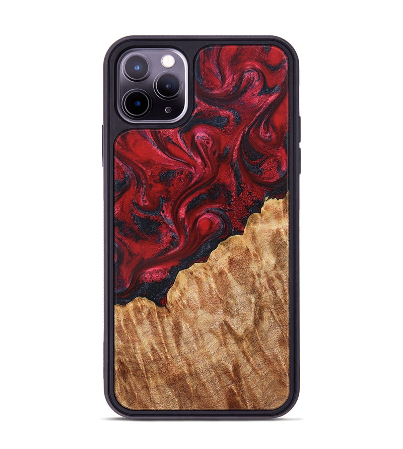 iPhone 11 Pro Max Wood Phone Case - Julius (Red, 826411)