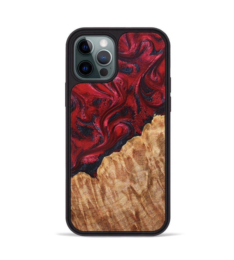 iPhone 12 Pro Wood Phone Case - Julius (Red, 826411)