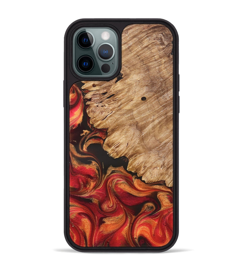 iPhone 12 Pro Max Wood Phone Case - Joselin (Red, 826412)