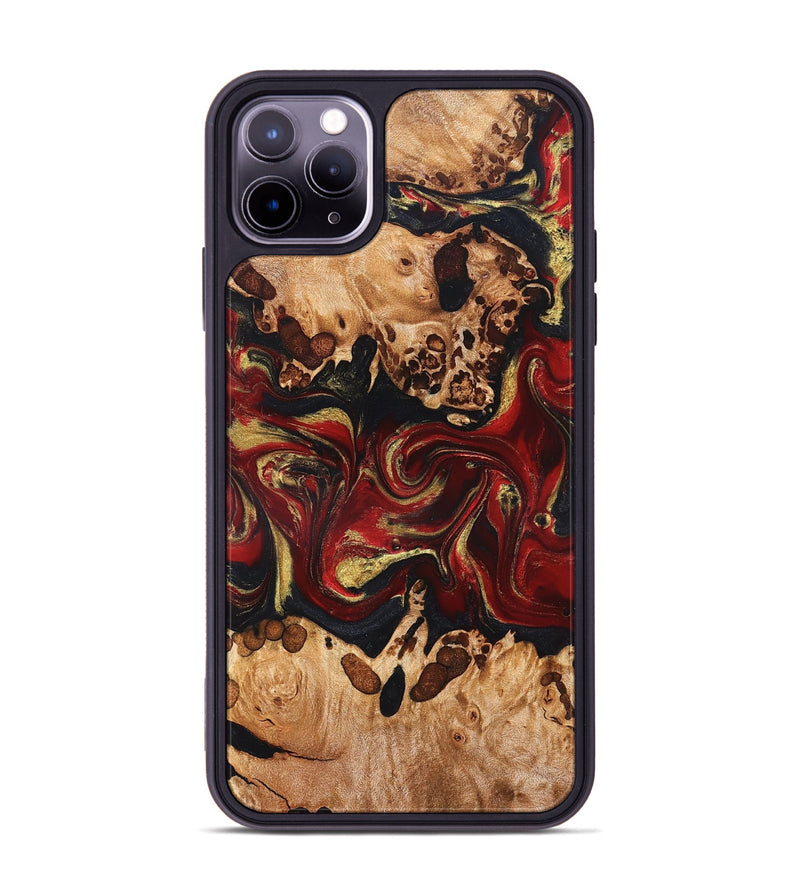 iPhone 11 Pro Max Wood Phone Case - Amya (Red, 826413)