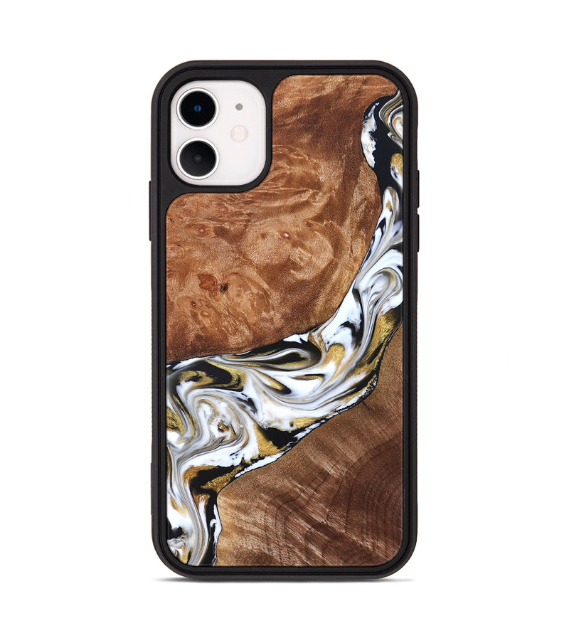 iPhone 11 Wood Phone Case - Ernesto (Black & White, 826417)