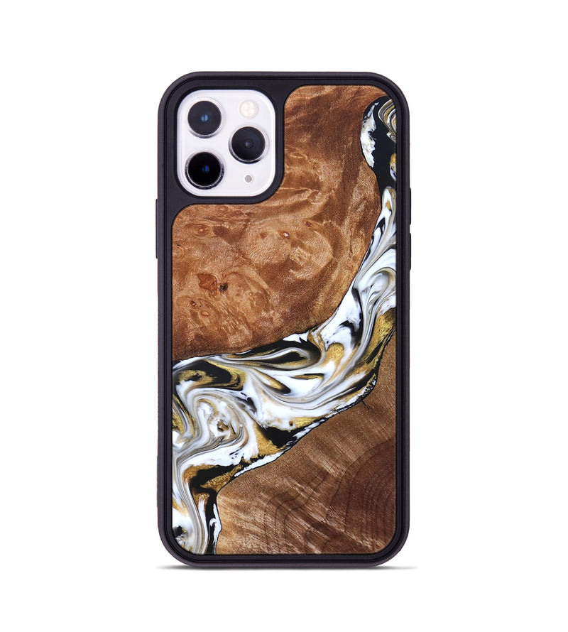iPhone 11 Pro Wood Phone Case - Ernesto (Black & White, 826417)