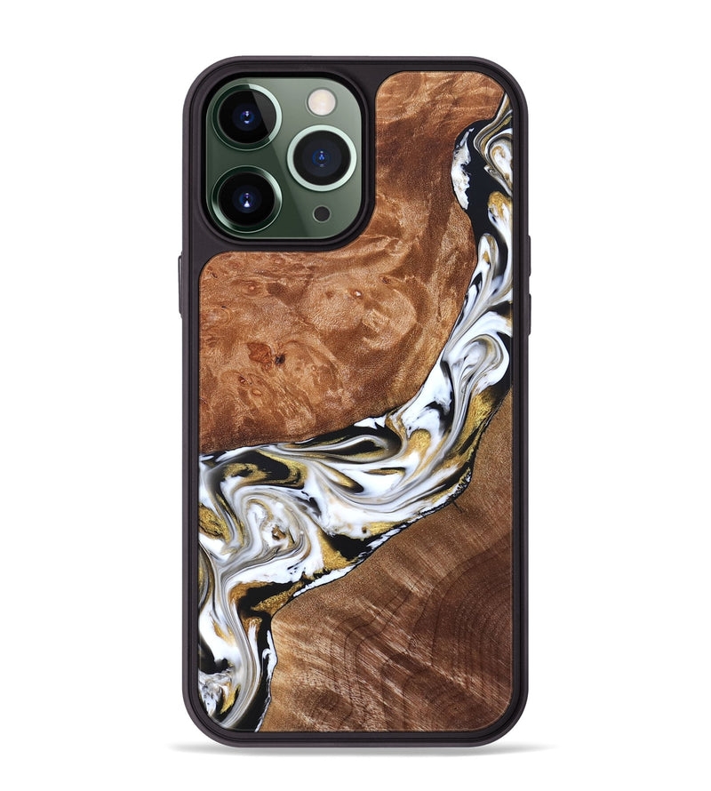 iPhone 13 Pro Max Wood Phone Case - Ernesto (Black & White, 826417)