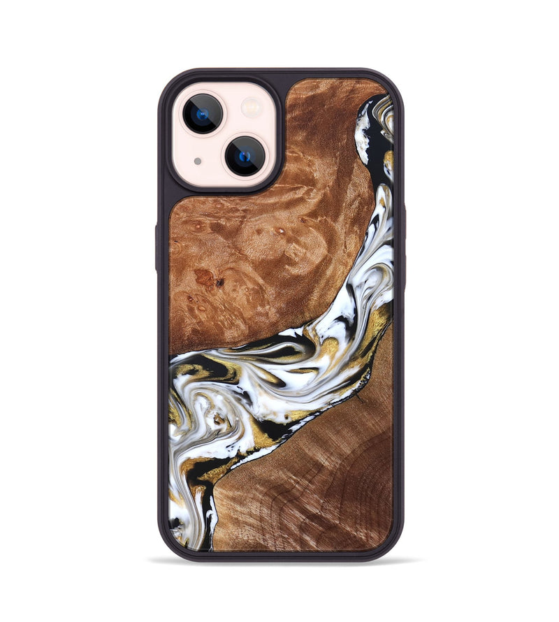 iPhone 14 Wood Phone Case - Ernesto (Black & White, 826417)