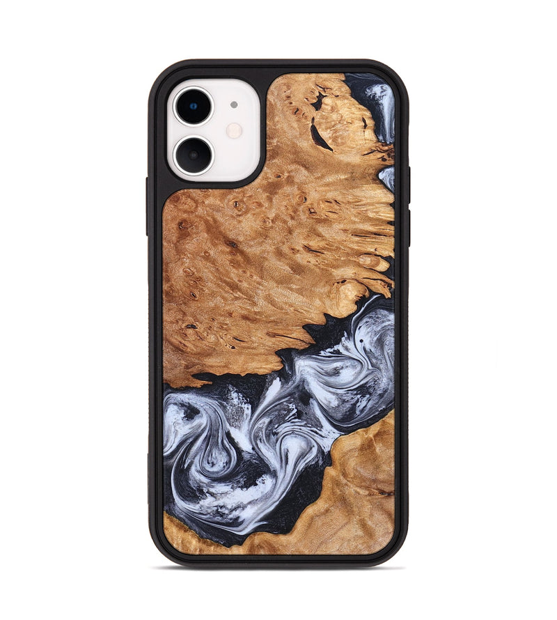 iPhone 11 Wood Phone Case - Tom (Black & White, 826418)