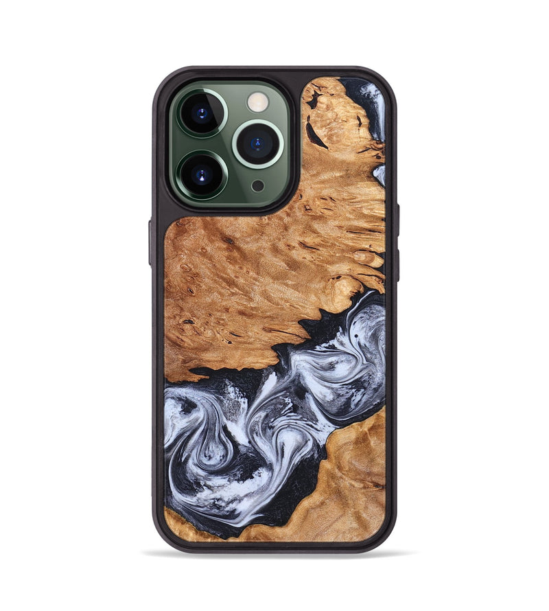 iPhone 13 Pro Wood Phone Case - Tom (Black & White, 826418)