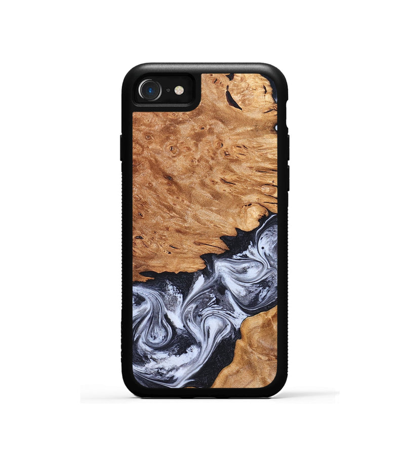 iPhone SE Wood Phone Case - Tom (Black & White, 826418)