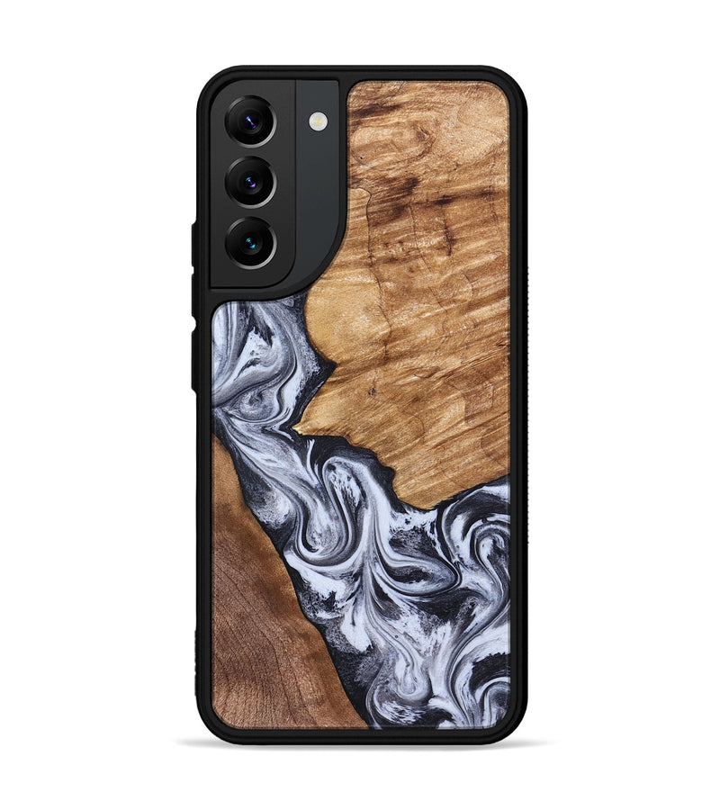 Galaxy S22 Plus Wood Phone Case - Merry (Black & White, 826419)