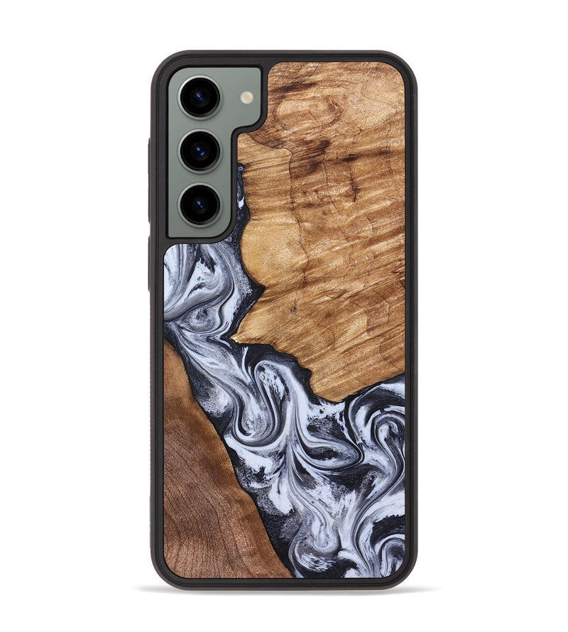 Galaxy S23 Plus Wood Phone Case - Merry (Black & White, 826419)
