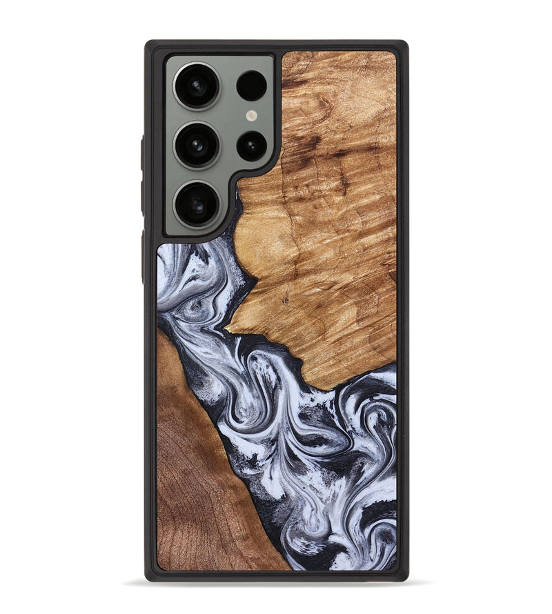 Galaxy S23 Ultra Wood Phone Case - Merry (Black & White, 826419)