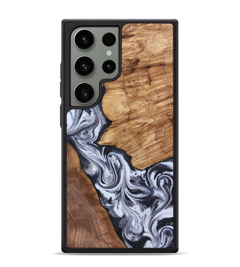Galaxy S24 Ultra Wood Phone Case - Merry (Black & White, 826419)