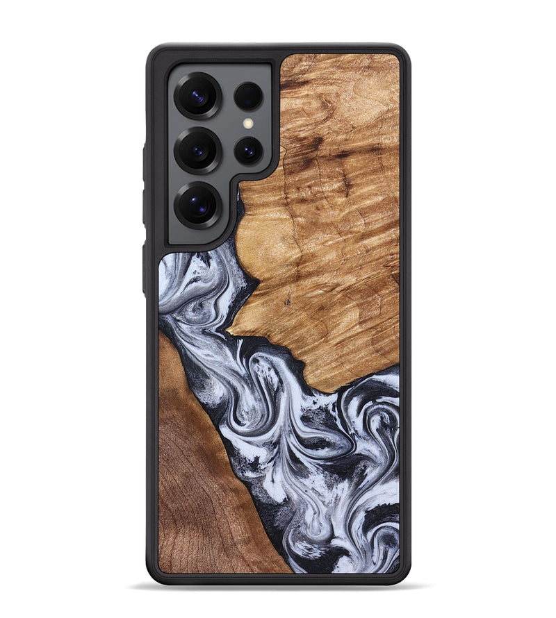 Galaxy S25 Ultra Wood Phone Case - Merry (Black & White, 826419)