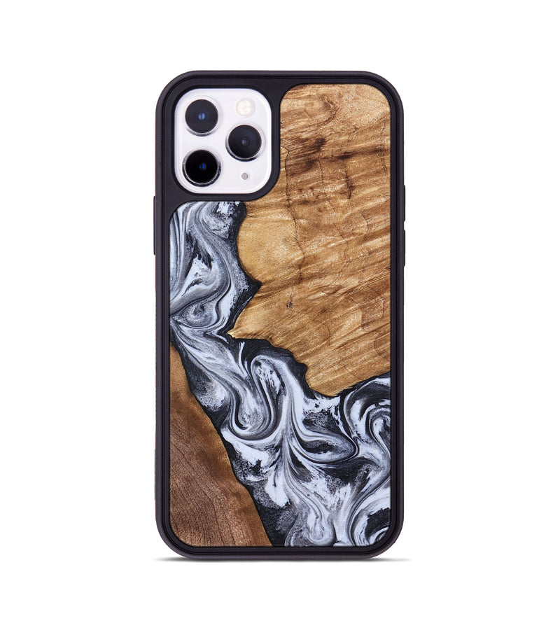 iPhone 11 Pro Wood Phone Case - Merry (Black & White, 826419)
