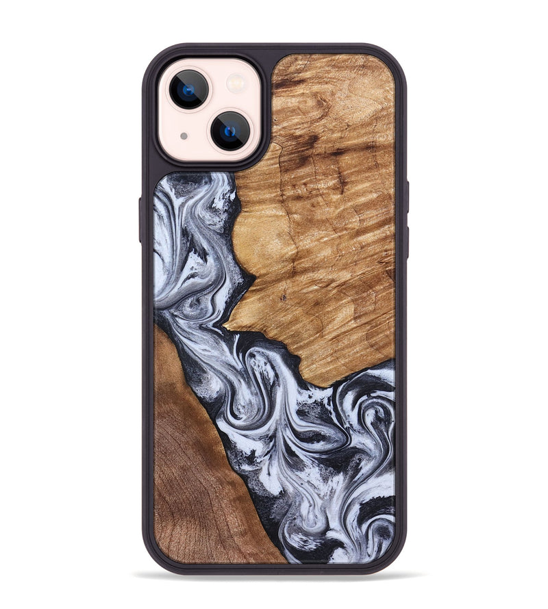 iPhone 14 Plus Wood Phone Case - Merry (Black & White, 826419)