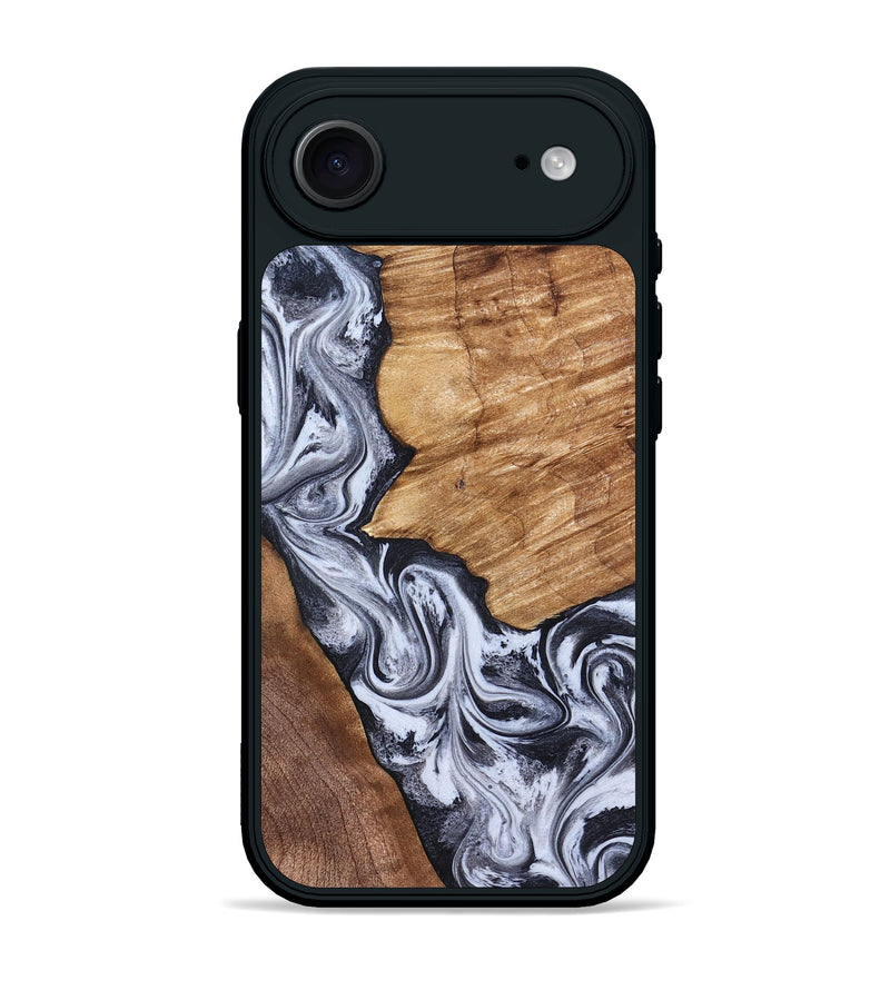 iPhone 17 Air Wood Phone Case - Merry (Black & White, 826419)