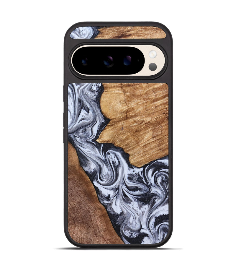 Pixel 10 Wood Phone Case - Merry (Black & White, 826419)