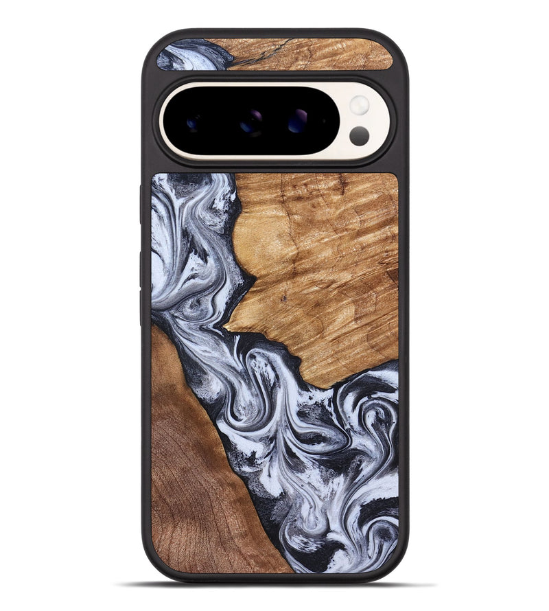 Pixel 9 Pro XL Wood Phone Case - Merry (Black & White, 826419)