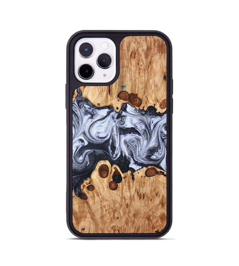 iPhone 11 Pro Wood Phone Case - Lafe (Black & White, 826421)