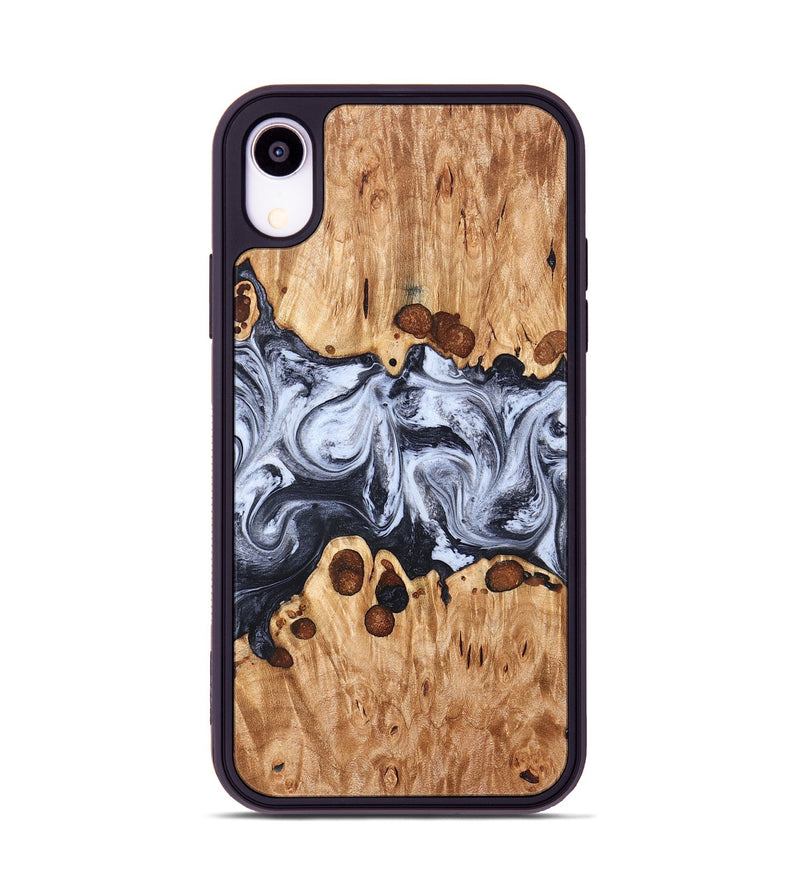 iPhone Xr Wood Phone Case - Lafe (Black & White, 826421)