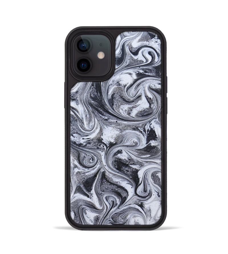 iPhone 12 ResinArt Phone Case - Tevin (Black & White, 826423)