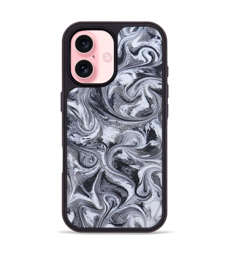 iPhone 16 ResinArt Phone Case - Tevin (Black & White, 826423)