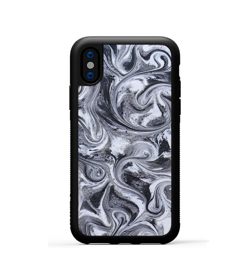 iPhone Xs ResinArt Phone Case - Tevin (Black & White, 826423)