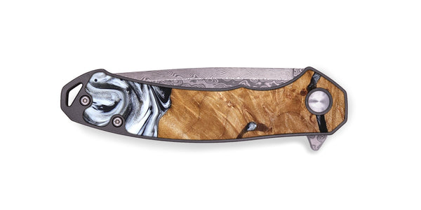 EDC Wood Pocket Knife - Keanu (Black & White, 826424)