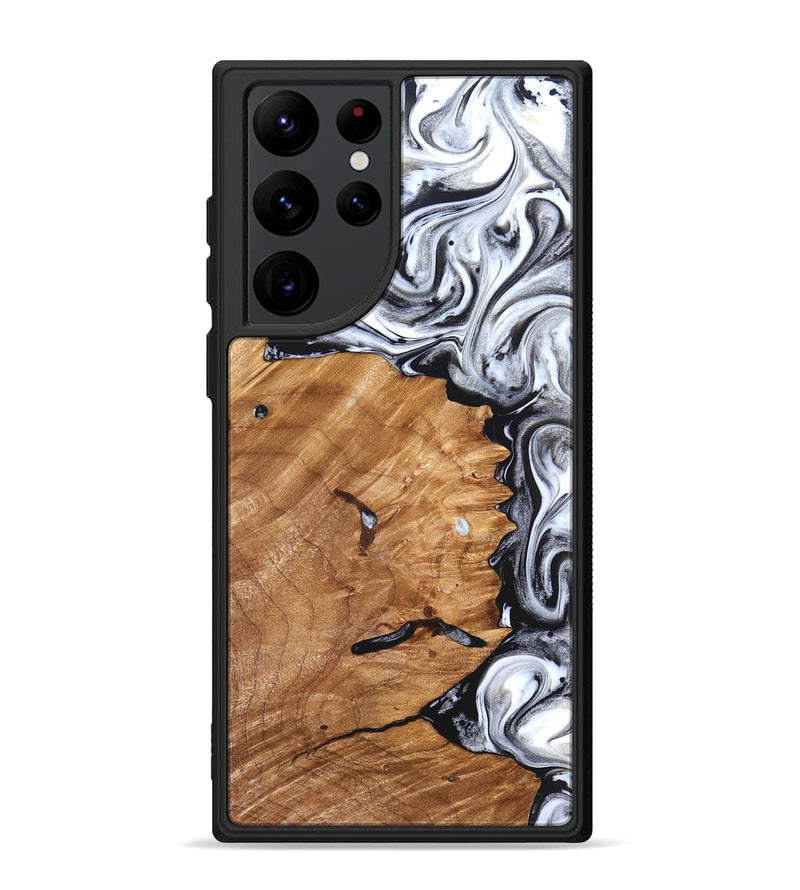 Galaxy S22 Ultra Wood Phone Case - Keanu (Black & White, 826424)