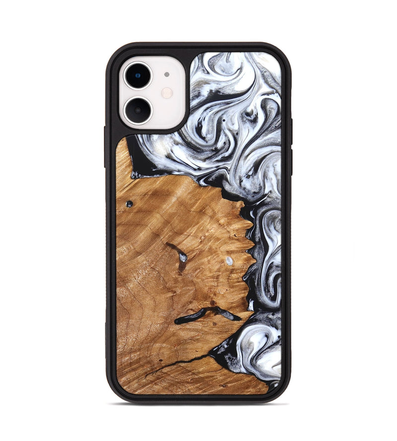 iPhone 11 Wood Phone Case - Keanu (Black & White, 826424)