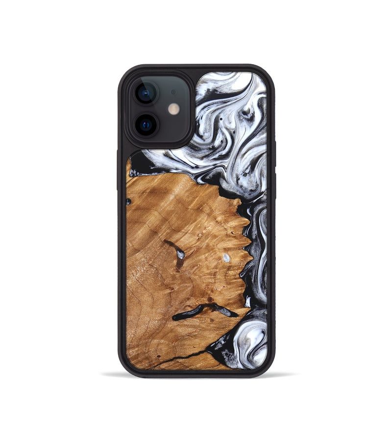 iPhone 12 mini Wood Phone Case - Keanu (Black & White, 826424)