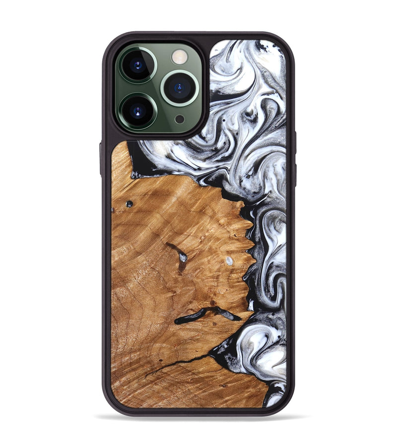 iPhone 13 Pro Max Wood Phone Case - Keanu (Black & White, 826424)