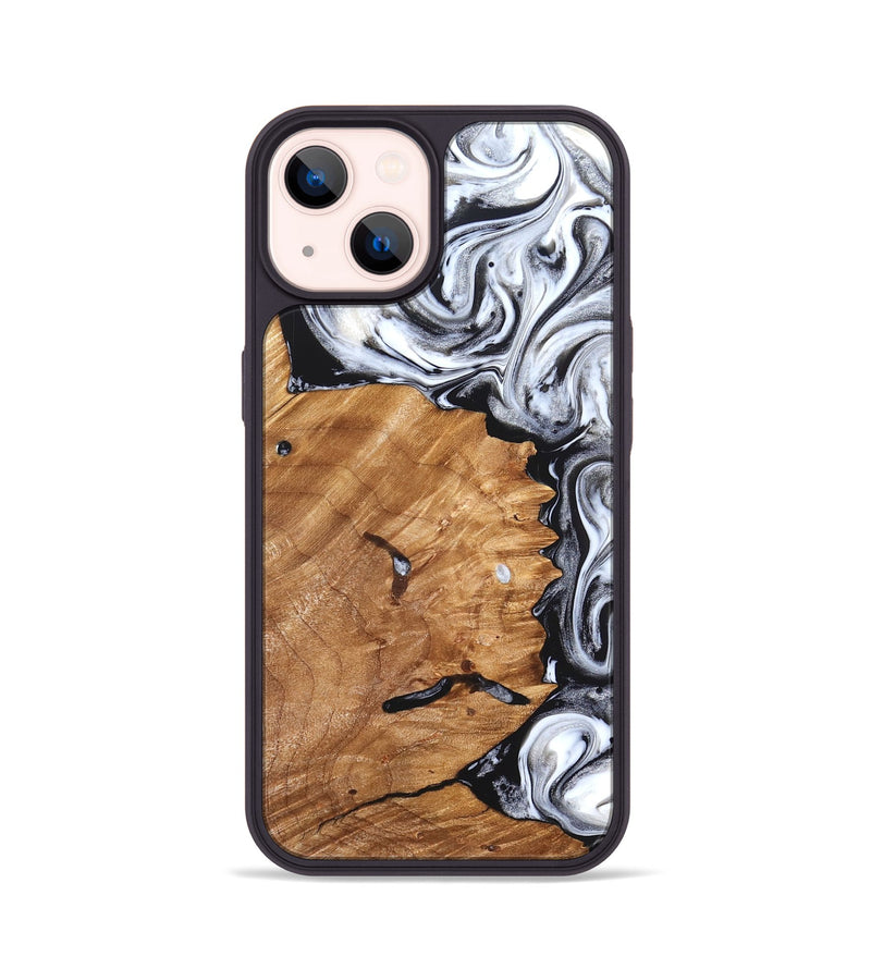 iPhone 14 Wood Phone Case - Keanu (Black & White, 826424)