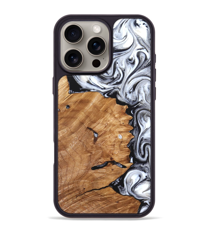 iPhone 16 Pro Max Wood Phone Case - Keanu (Black & White, 826424)