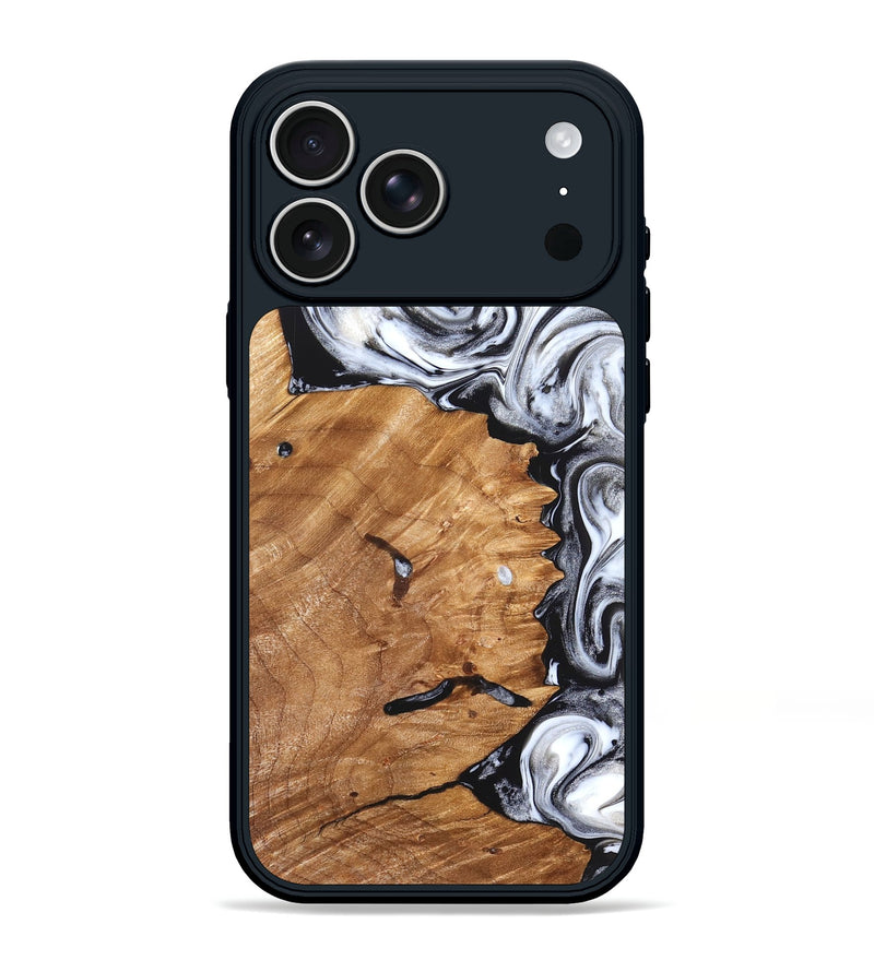 iPhone 17 Pro Max Wood Phone Case - Keanu (Black & White, 826424)