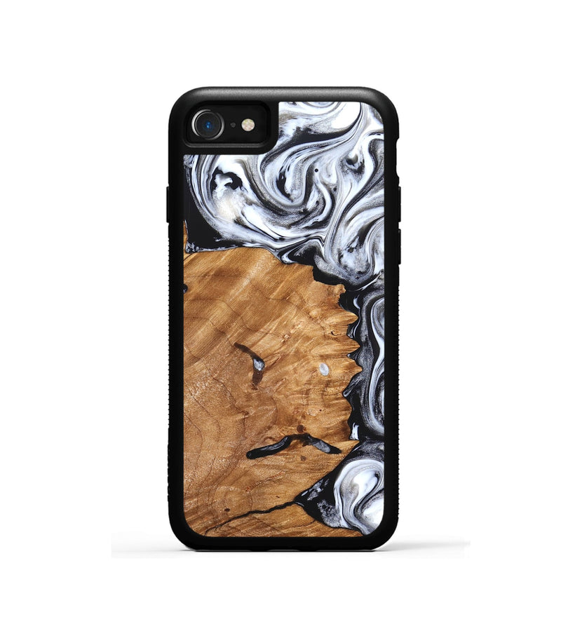 iPhone SE Wood Phone Case - Keanu (Black & White, 826424)