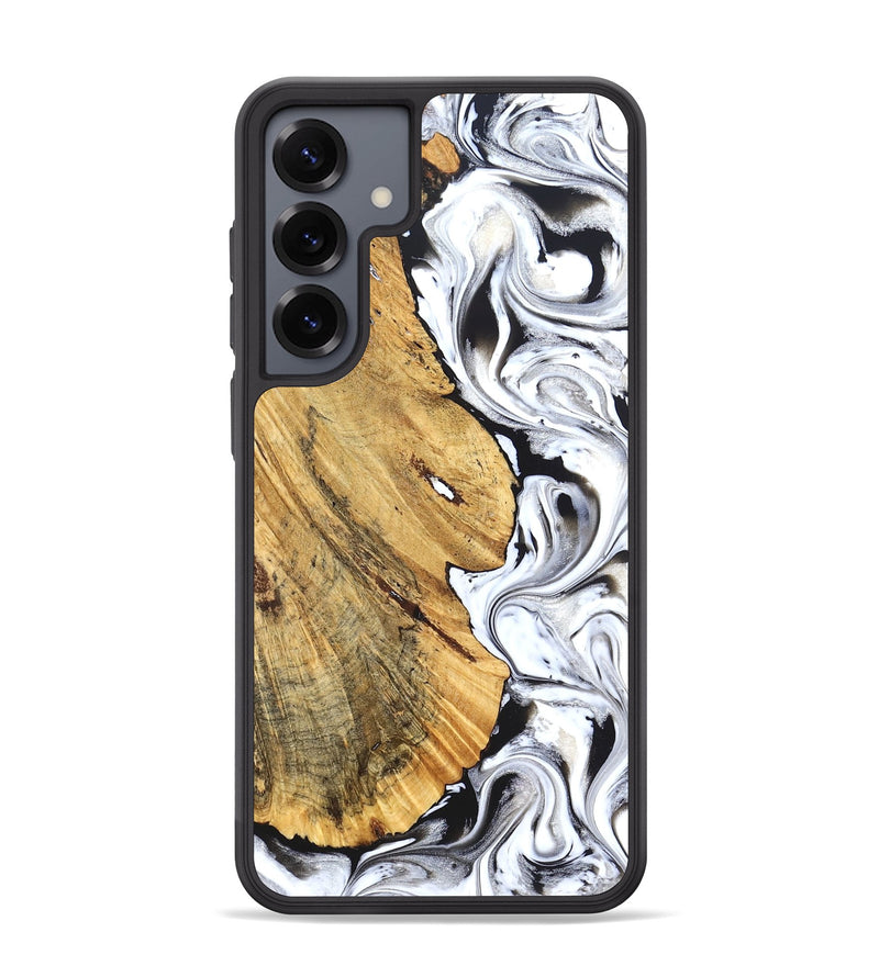 Galaxy S25 Plus Wood Phone Case - Madonna (Black & White, 826425)