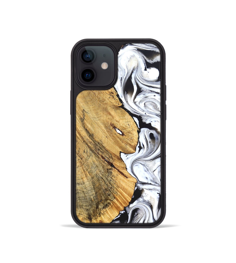 iPhone 12 mini Wood Phone Case - Madonna (Black & White, 826425)