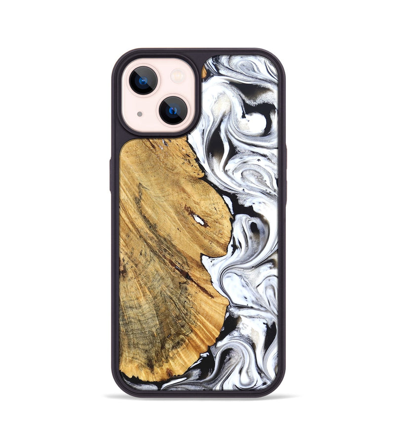 iPhone 14 Wood Phone Case - Madonna (Black & White, 826425)
