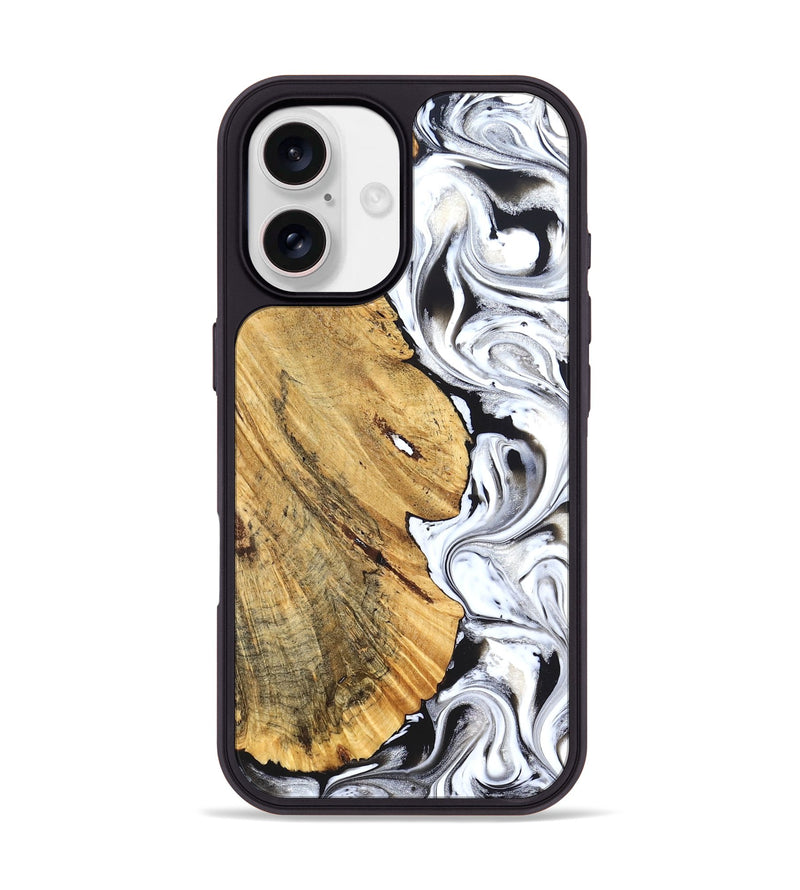 iPhone 17 Wood Phone Case - Madonna (Black & White, 826425)