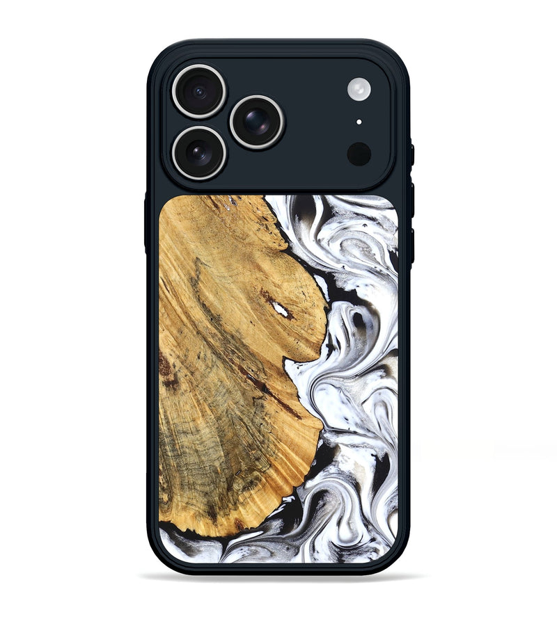 iPhone 17 Pro Max Wood Phone Case - Madonna (Black & White, 826425)