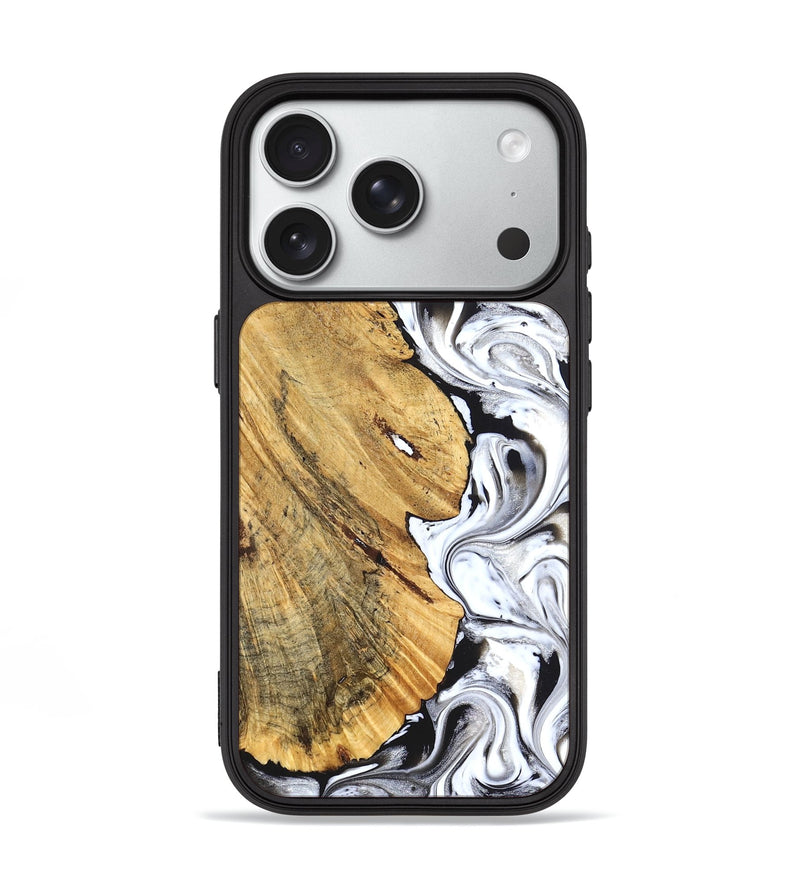 iPhone 18 Pro Wood Phone Case - Madonna (Black & White, 826425)