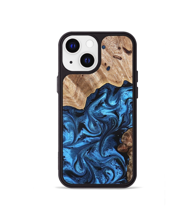 iPhone 13 mini Wood Phone Case - Davonte (Blue, 826427)