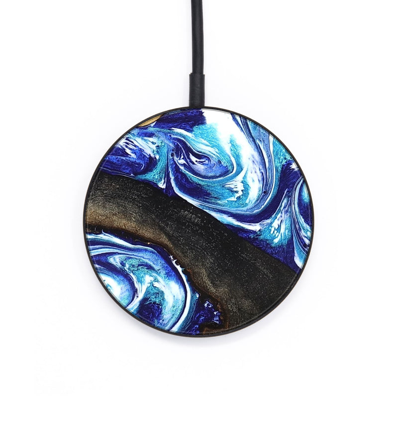 Circle Wood Wireless Charger - Heidy (Blue, 826428)
