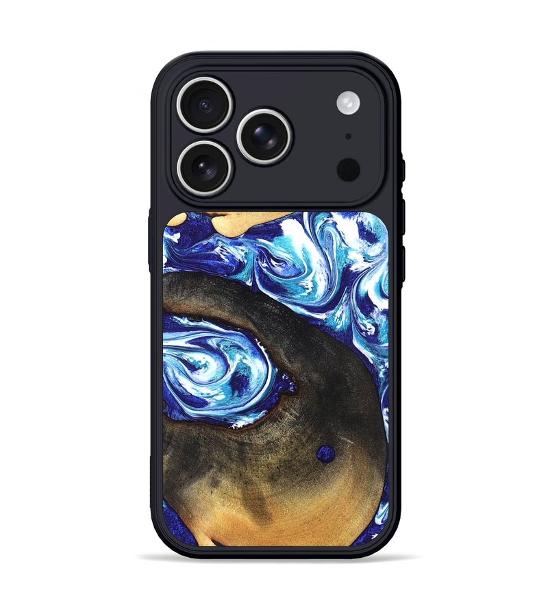 iPhone 17 Pro Wood Phone Case - Heidy (Blue, 826428)